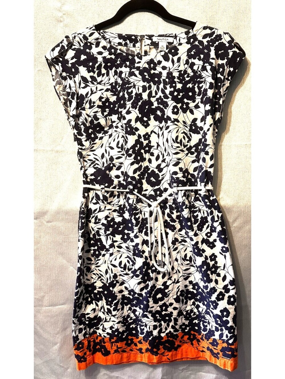 Nautica Women's Floral Print Linen Blend Dress XS